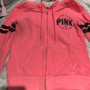 pink sweatshirt